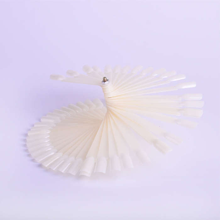 3 Set Fan-shaped Nail Mold Swatch Nail Polish Color Card Nail Art Display BoardWith nails - tr...
