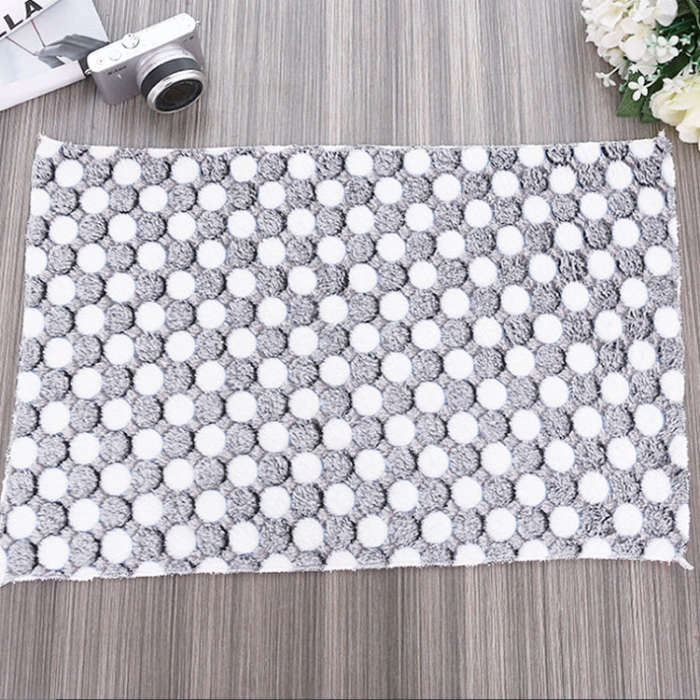 Soft Flannel Pet Blanket Dots Printed Breathable Bed Mat Warm Pet Sleeping Cushion Cover for Pet ...