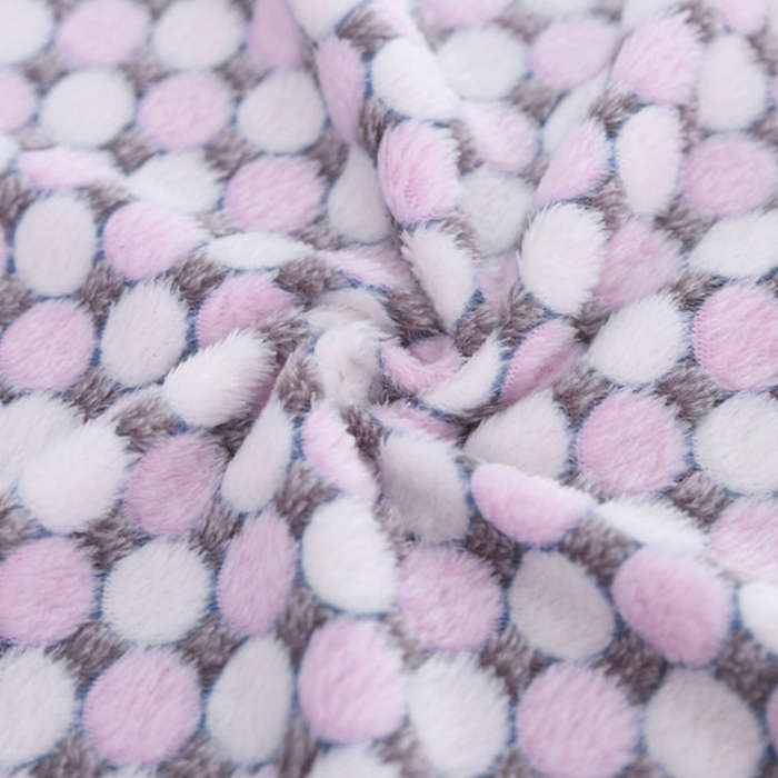 Soft Flannel Pet Blanket Dots Printed Breathable Bed Mat Warm Pet Sleeping Cushion Cover for Pet ...