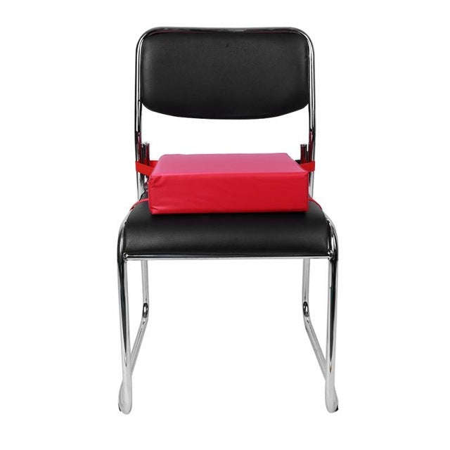 Kids Increased Chair Pad Removable Kid Highchair Seat Pad With Buckle Strap(Red)