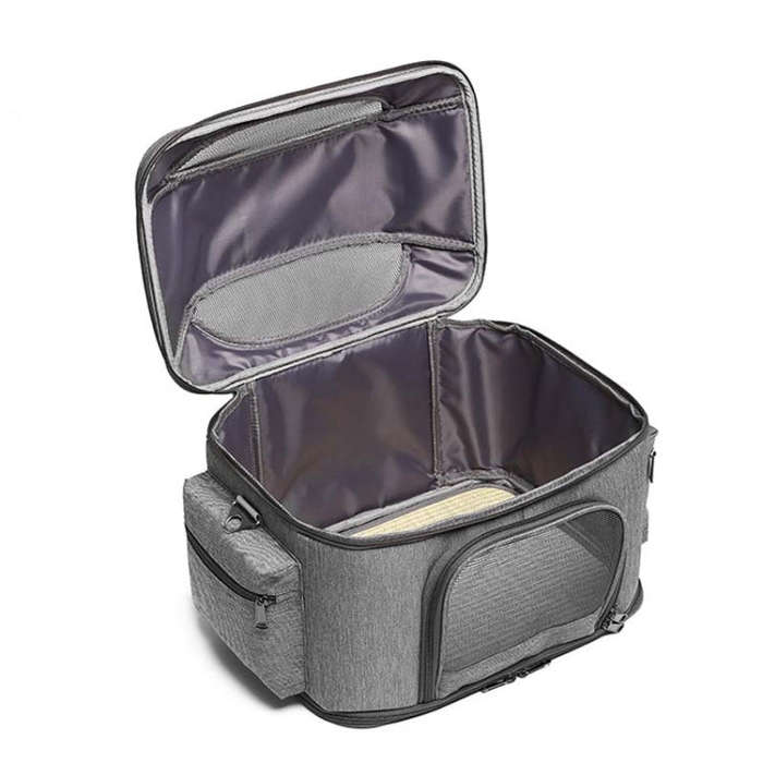 Portable Pet Bag for Outing Cats and Dogs Collapsible Pet Shoulder Bag Pet Backpack(Light Gray)