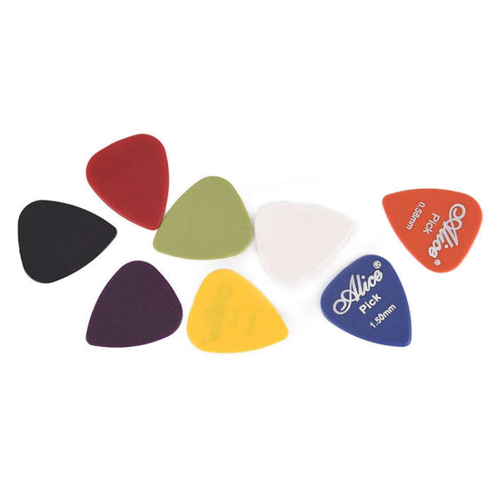 Alice 50 PCS ABS Electric Guitar Picks, Random Color Delivery, Surface:Frosted, Size:0.58mm