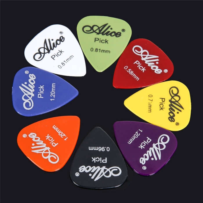 Alice 50 PCS ABS Electric Guitar Picks, Random Color Delivery, Surface:Mirror, Size:1.2mm