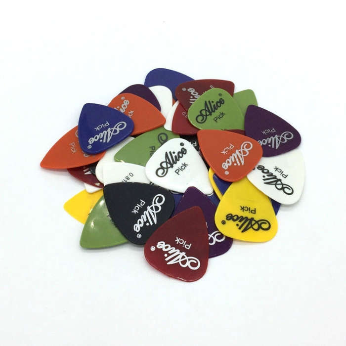 Alice 50 PCS ABS Electric Guitar Picks, Random Color Delivery, Surface:Mirror, Size:0.58mm, 0.71m...