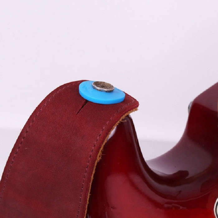 10 PCS No Word Version Silicone Guitar Strap Buckle Tail Stud(Blue)