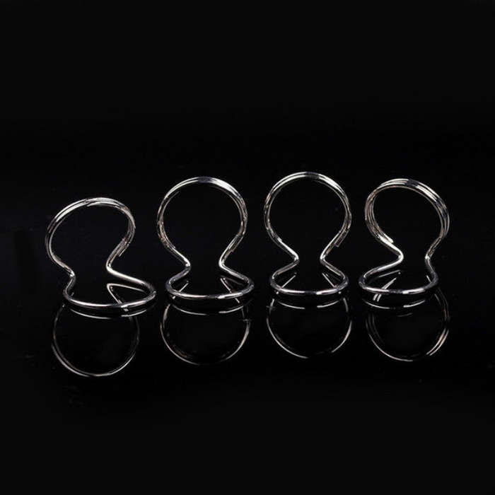 Metal Spring Ring Pick for Guitar(Silver)