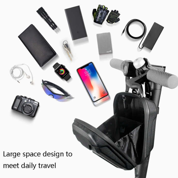 Wild Man Ts9 For Scooter / Bicycle Universal Waterproof Pu + Eva Hard Shell Front Bag with Reflec...