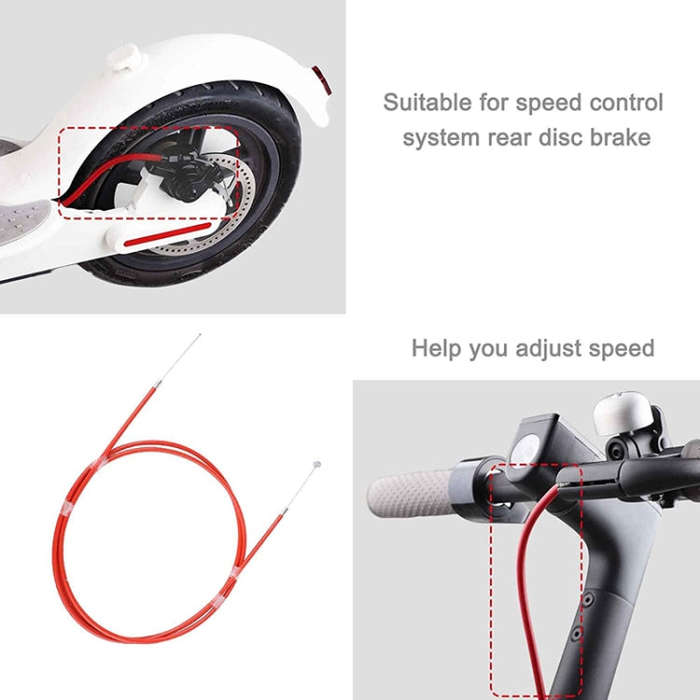 2 PCS For Xiaomi Mijia M365 Electric Scooter Rear Disc Brake Cable Brake Pipeline(Red)