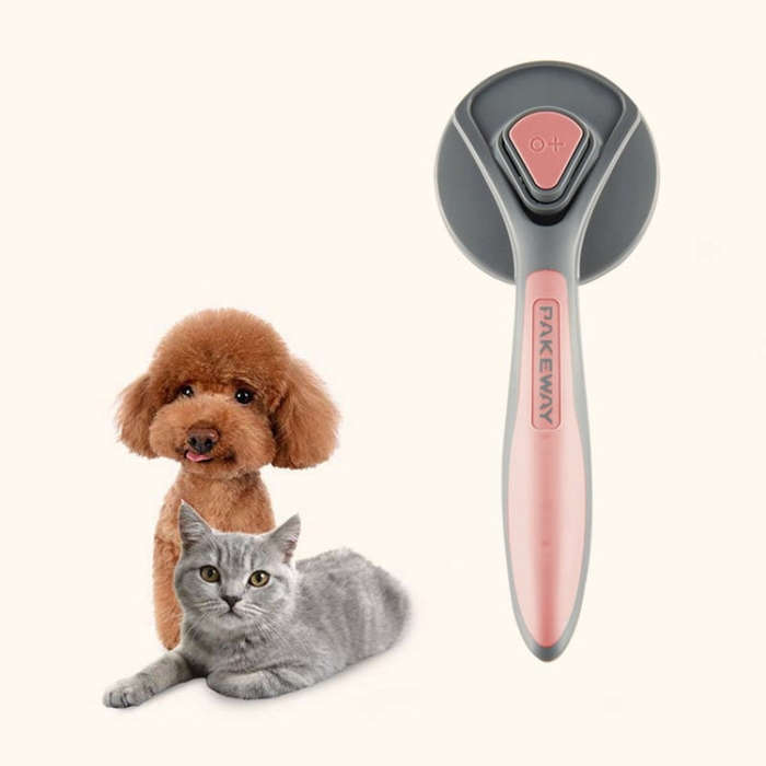 Pet Self-Cleaning Comb Cat Comb Dog Needle Comb Cat Hair Removal Comb Floating Brush( Cherry Blos...