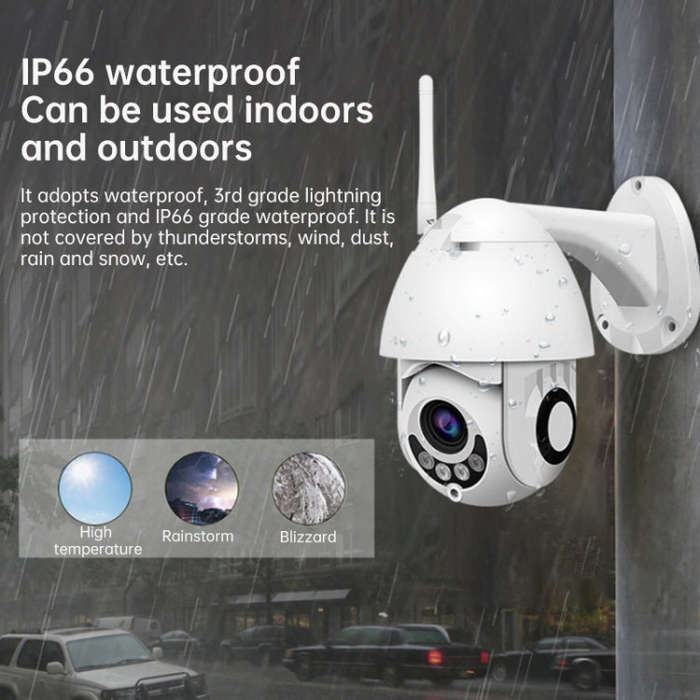 OU-A1IN PTZ Control 355 Degree Rotation Infrared WiFi Smart Dome Camera, Two-Way Voice Intercom M...