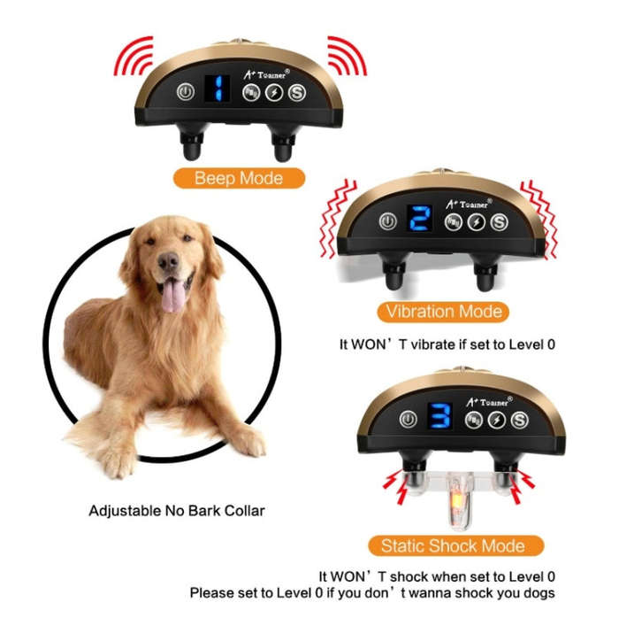 Digital Display Electronic Training Device Pet Training Collar Bark Stop