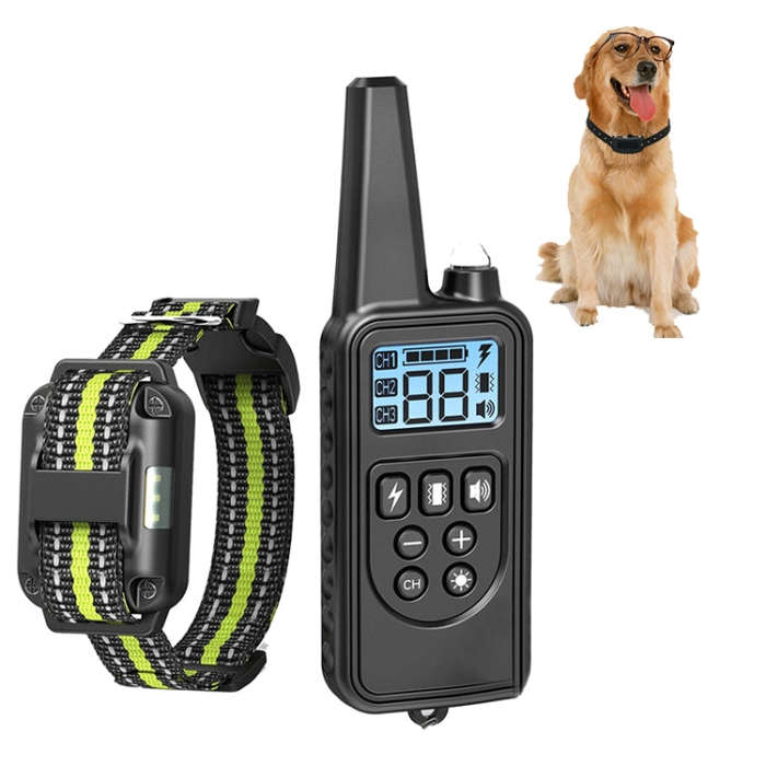 Bark Stopper Pet Supplies Collar Remote Control Collar Training Device, Style:880-1 Green