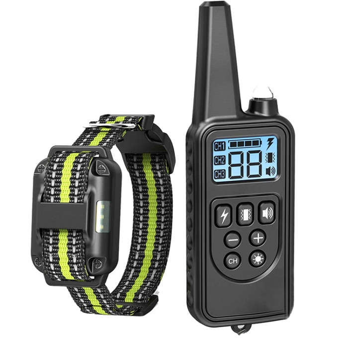 Bark Stopper Pet Supplies Collar Remote Control Collar Training Device, Style:880-1 Green
