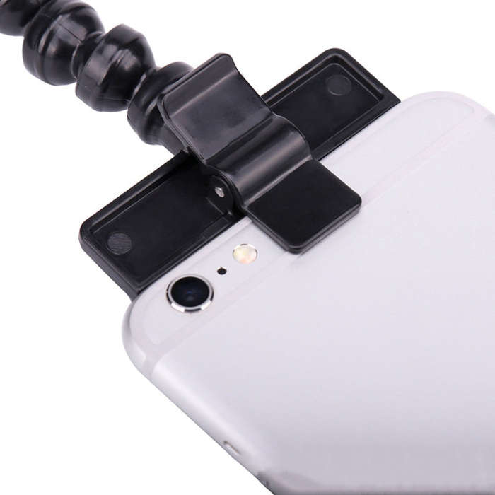 Pet Camera Artifact Dog Cat Looking At Camera Phone Clip(White)