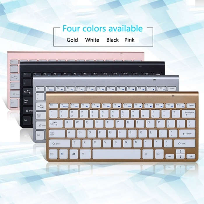 USB External Notebook Desktop Computer Universal Mini Wireless Keyboard Mouse, Style:Keyboard(Ros...