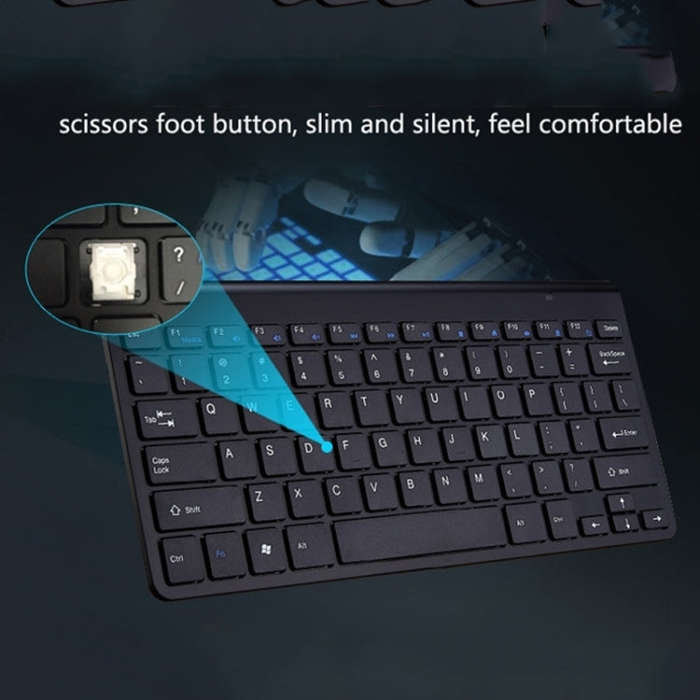 USB External Notebook Desktop Computer Universal Mini Wireless Keyboard Mouse, Style:Keyboard(Ros...