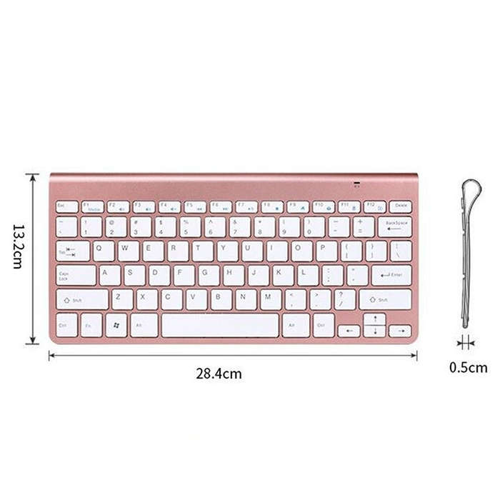 USB External Notebook Desktop Computer Universal Mini Wireless Keyboard Mouse, Style:Keyboard(Ros...