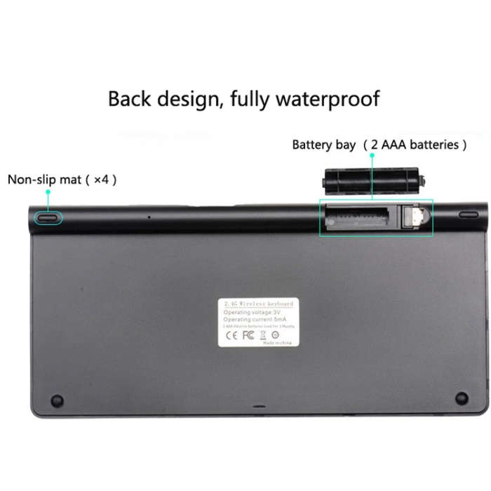 USB External Notebook Desktop Computer Universal Mini Wireless Keyboard Mouse, Style:Keyboard and...