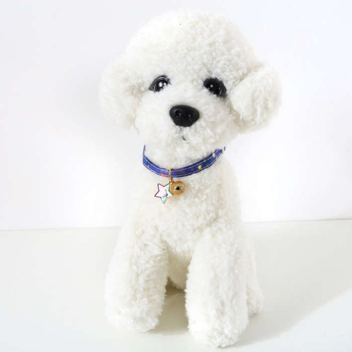 Adjustable Cat Dog Rabbit Safety Buckle Collar Pet Accessories, Size:S 17-32cm, Style:Star(Blue)