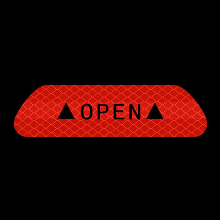 OPEN Reflective Tape Warning Mark Bicycle Accessories Car Door Stickers(Red)