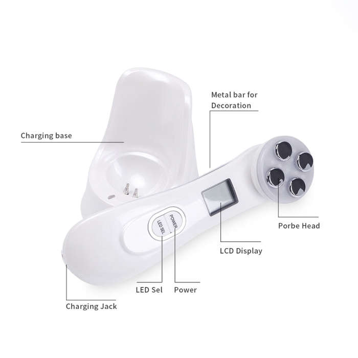 Radio Mesotherapy Electroporation Face Beauty Pen Radio Frequency LED Photon Face Skin Rejuvenati...