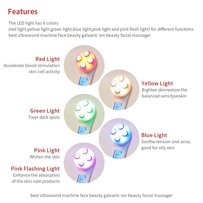 Radio Mesotherapy Electroporation Face Beauty Pen Radio Frequency LED Photon Face Skin Rejuvenati...