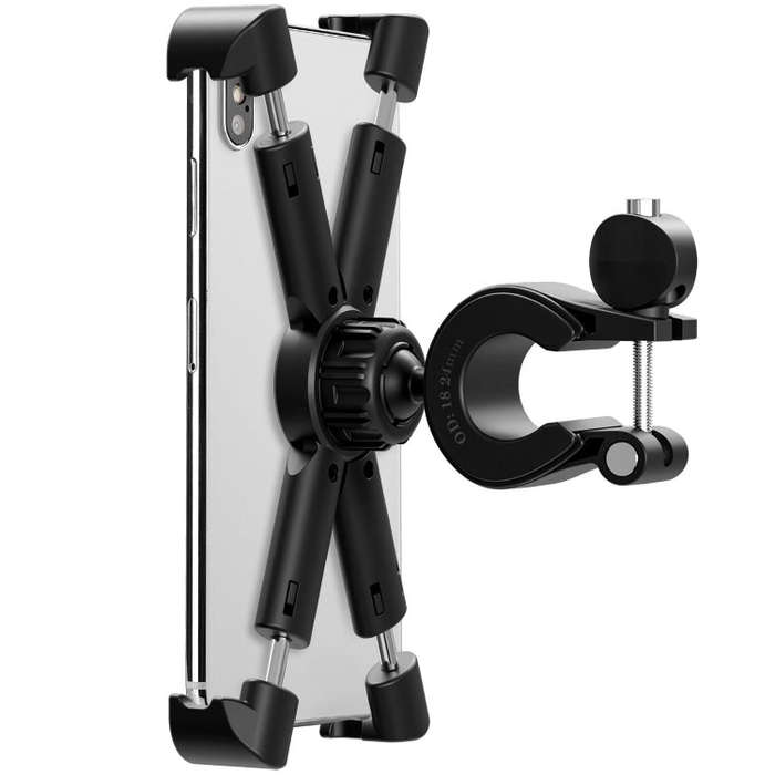 Motorcycle Bicycle Phone Holder Outdoor Riding Equipment Suitable For 4.7-8 Inch Mobile Phone/Tab...