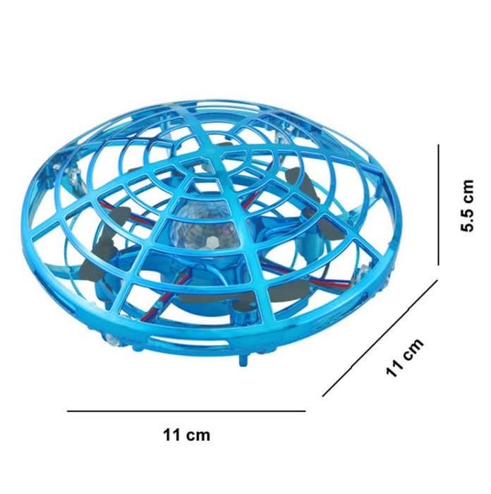Colorful Lights 5 Induction Quadcopter UFO Mini Drone, Colour: Red Remote Control