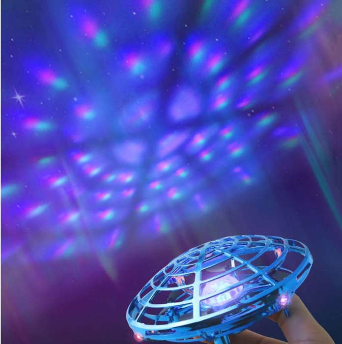 Colorful Lights 5 Induction Quadcopter UFO Mini Drone, Colour: Red Remote Control