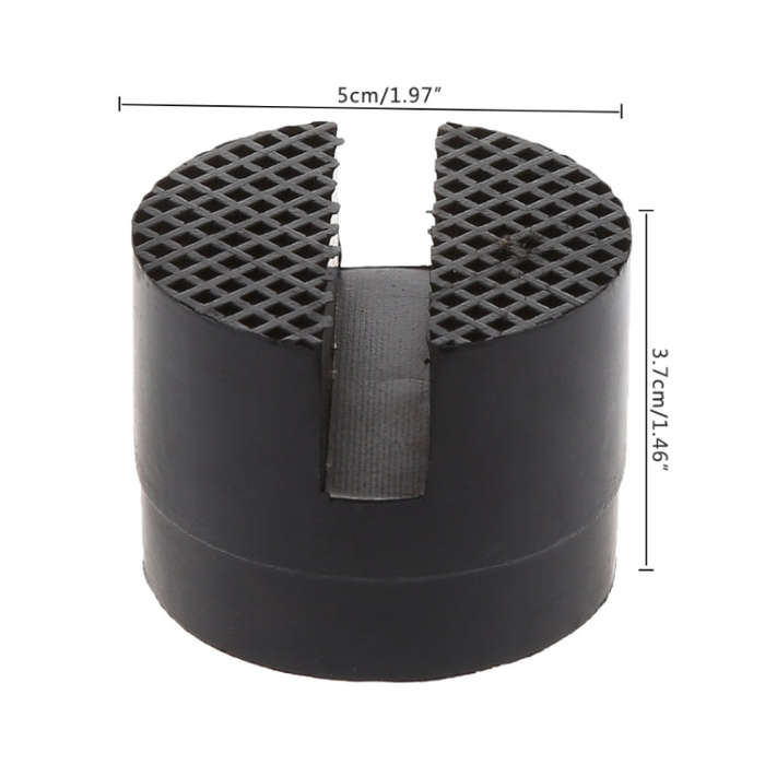 Floor Slotted Car Rubber Jack Pad Frame Protector Adapter Jacking Disk Pad Tool(Black)