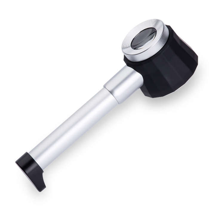 Handheld With Scale With 3 Lights 45 Times Magnifying Glass High-Definition Double Lens Magnifyin...