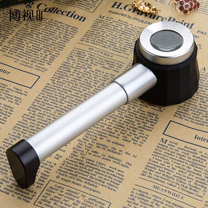 Handheld With Scale With 3 Lights 45 Times Magnifying Glass High-Definition Double Lens Magnifyin...