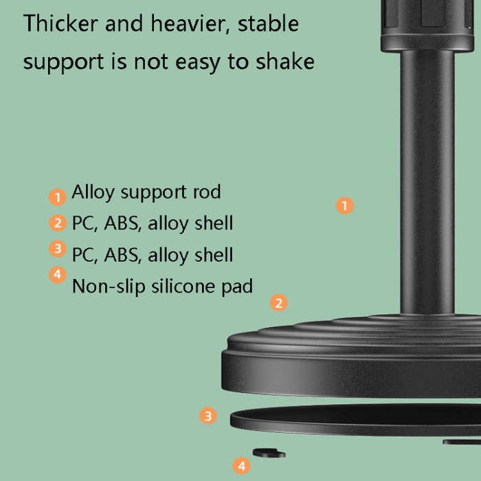 2 PCS Desktop Universal Retractable Multifunctional Mobile Phone Live Broadcast Stand, Specificat...