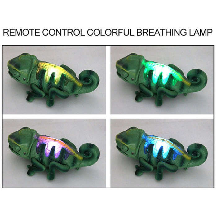 8888 Children Electric Infrared Remote Control Crawling Chameleon Colorful Breathing Light Tricky...