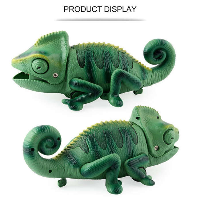 8888 Children Electric Infrared Remote Control Crawling Chameleon Colorful Breathing Light Tricky...