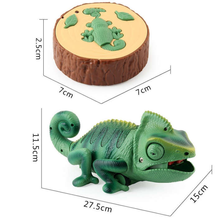 8888 Children Electric Infrared Remote Control Crawling Chameleon Colorful Breathing Light Tricky...
