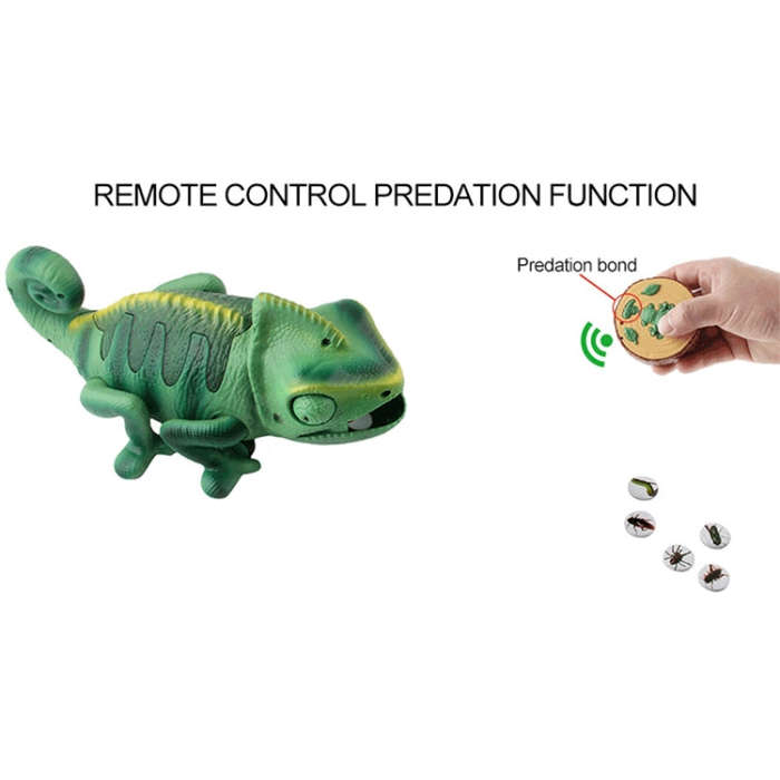 8888 Children Electric Infrared Remote Control Crawling Chameleon Colorful Breathing Light Tricky...