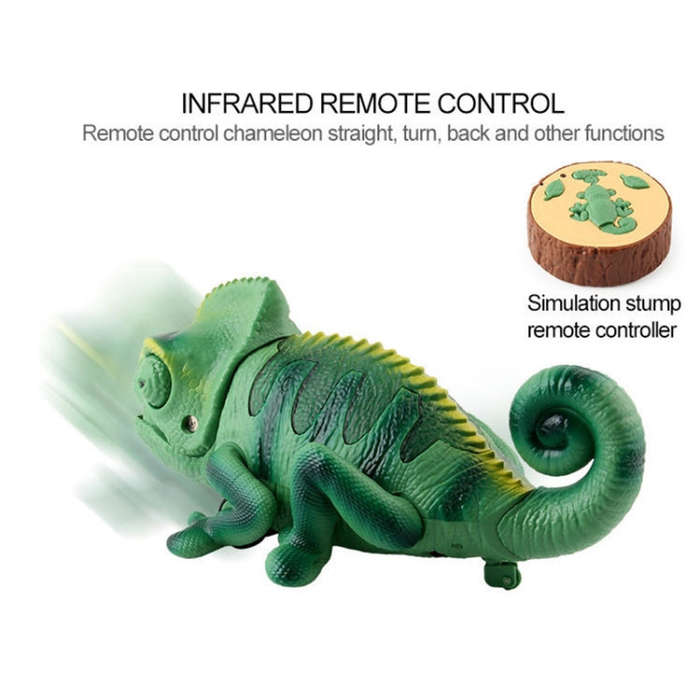 8888 Children Electric Infrared Remote Control Crawling Chameleon Colorful Breathing Light Tricky...