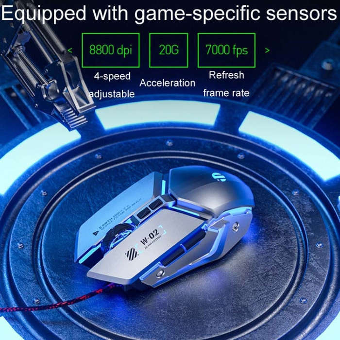 Inphic W-02 6 Keys Home Office Luminous Macro Programming USB Computer Mechanical Game Wired Mous...
