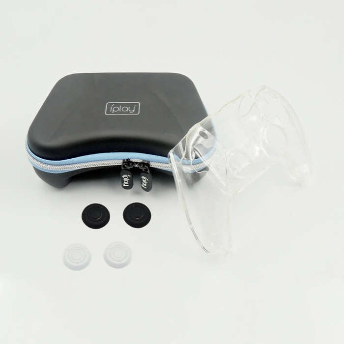 iPlay HBP-283 Gamepad Protective Shell Storage Bag For PS5(Handbag + PC Transparent Cover)