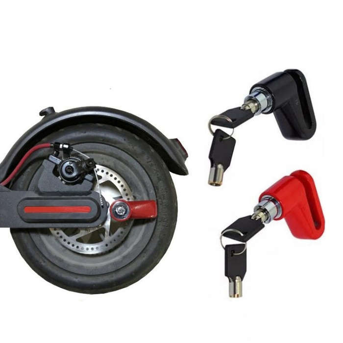 2 PCS Electric Scooter Disc Brake Lock Multi-Function Reinforced Anti-Theft Lock Accessory for Xi...