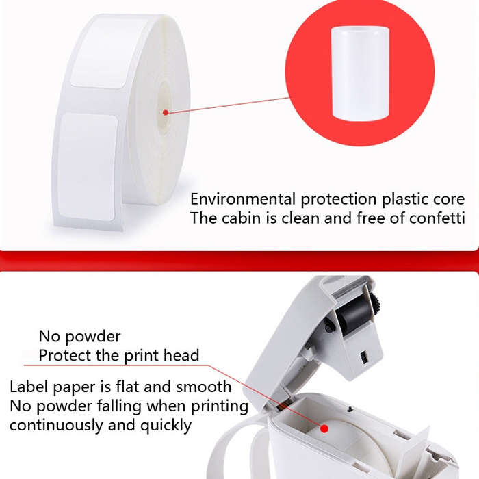 2 PCS Supermarket Goods Sticker Price Tag Paper Self-Adhesive Thermal Label Paper for NIIMBOT D11...