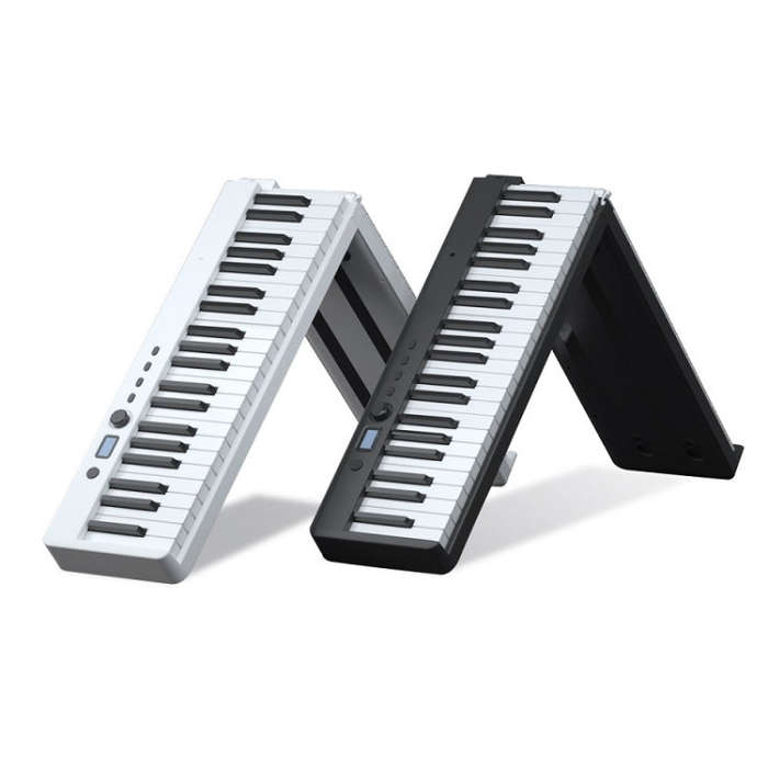 Wersi 88-Key Foldable Portable Electronic Piano Keyboard For Beginners Practice Piano, USB(White)