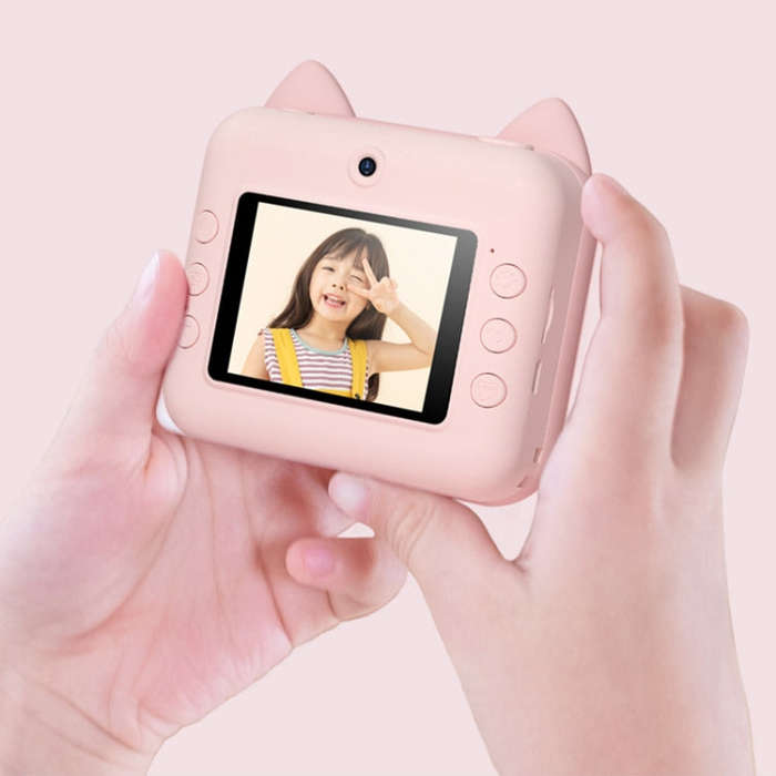 P1 32GB Children Instant Camera 1200W Front And Rear Dual-Lens Mini Print Photographic Digital Ca...