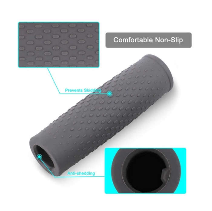 2 Pairs Scooter Accessories Handlebar Rubber Handle Cover For Xiaomi Mijia M365 / M365 Pro(Gray)