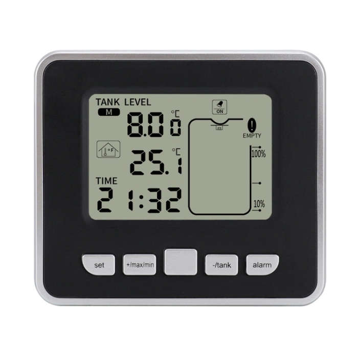 TS-FT002 Multifunctional Ultrasonic Electronic Water Tank Level Gauge With Indoor Temperature The...