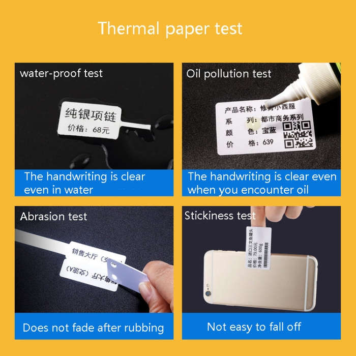Thermal Label Paper Self-Adhesive Paper Fixed Asset Food Clothing Tag Price Tag for NIIMBOT B11 /...