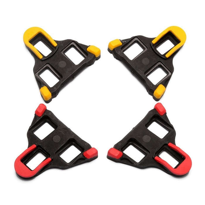 1 Pair Bicycle Splint Set 6 Degrees Road Lock Plate Special For Road Bike Shoes(Red)