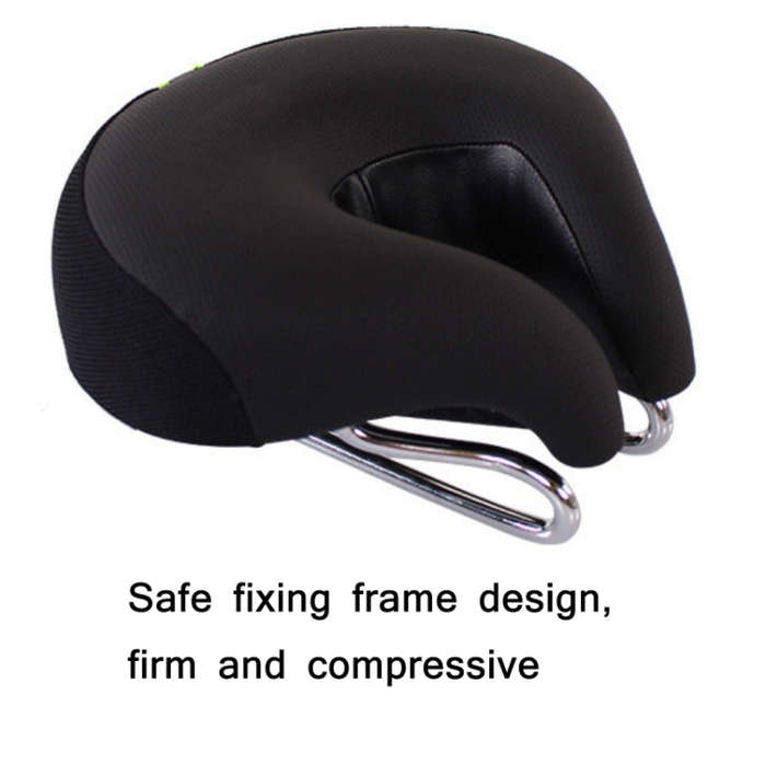 Bicycles Soft Saddle Mountain Bikes Thick Shock Absorption & Comfortable Seat Accessories(Black)