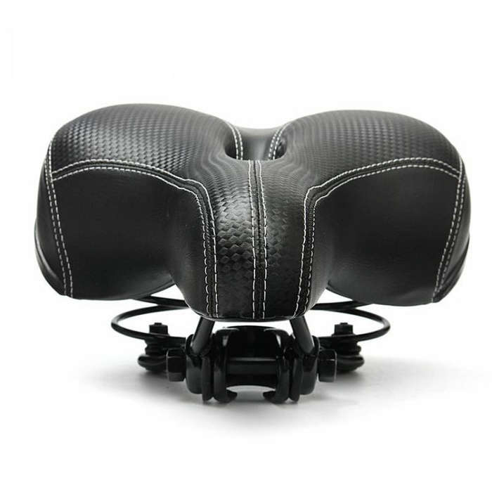 Mountain Bike Seat Comfortable Bike Seat Thick Soft Elastic Sponge(Black)